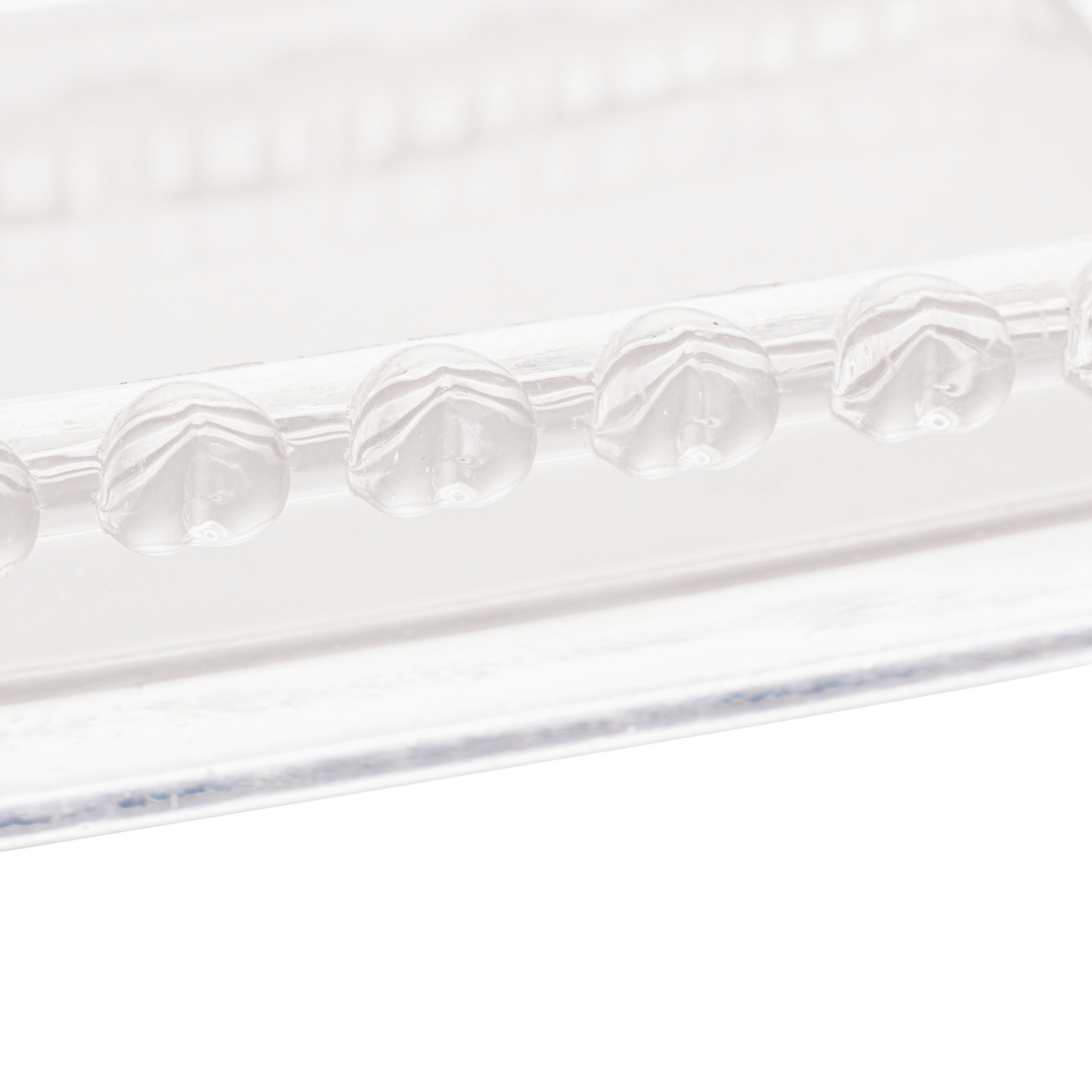 Mantequera de Cristal con Tapa en Forma de Corazón 17cm