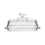 Mantequera Rectangular con Tapa de Cristal 18cm