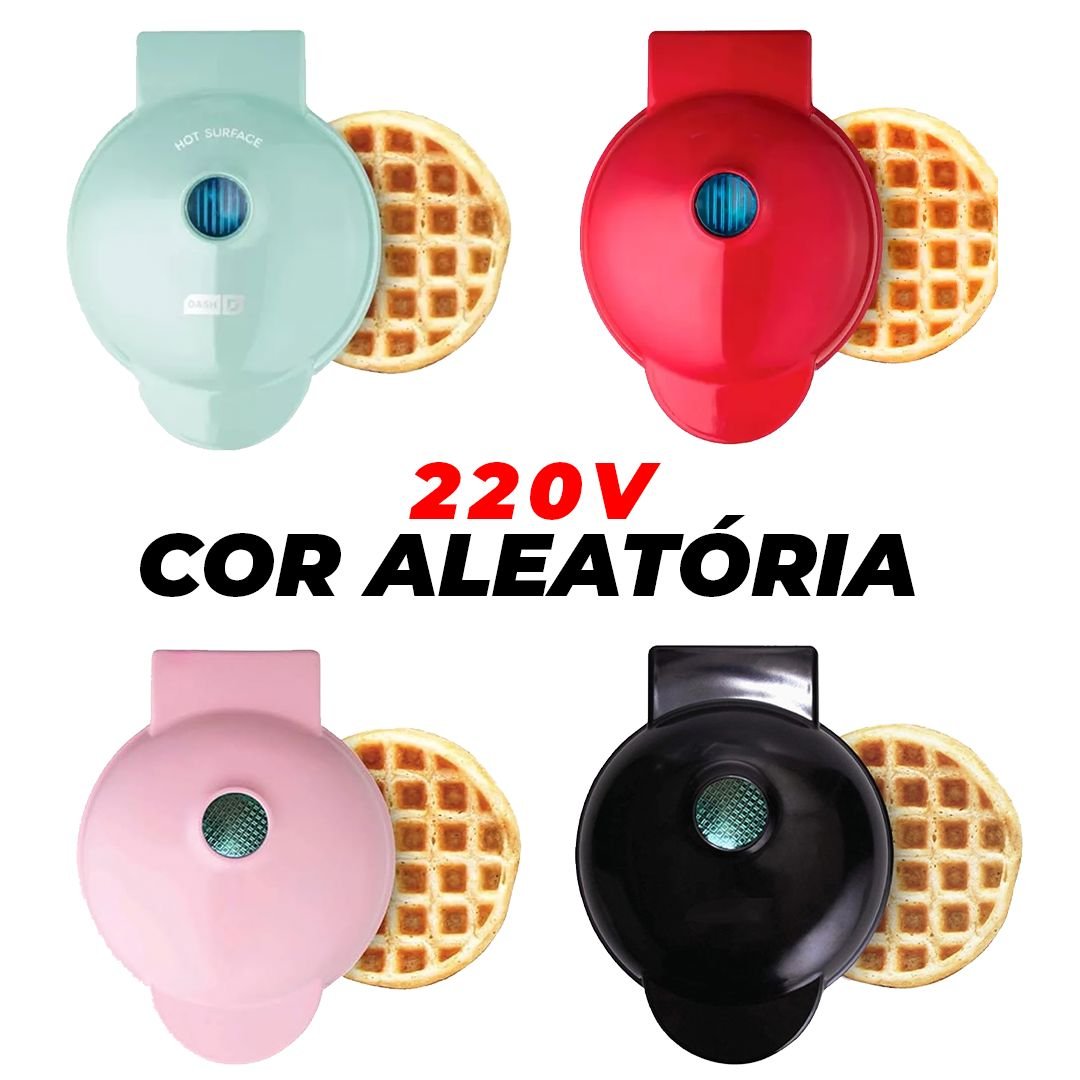 Mini Máquina de Waffles Eléctrica Portátil