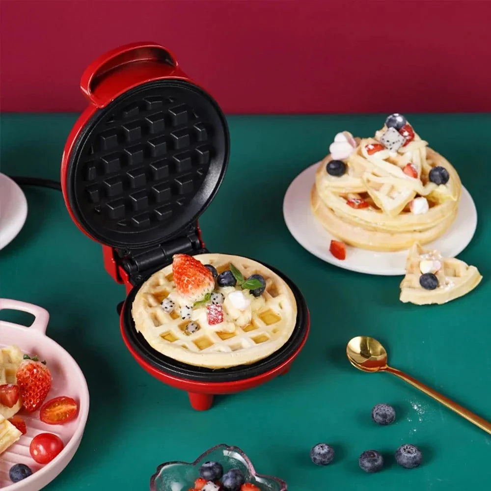 Mini Máquina de Waffles Eléctrica Portátil