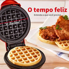 Mini Máquina de Waffles Eléctrica Portátil