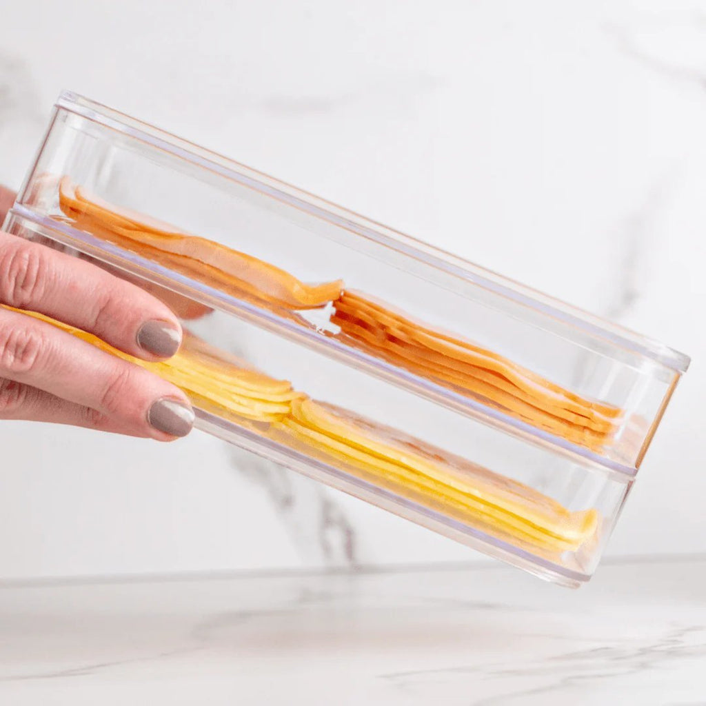 Organizador de Fiambres Doble Transparente Natural