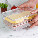 Organizador de Fiambres Doble Transparente Natural