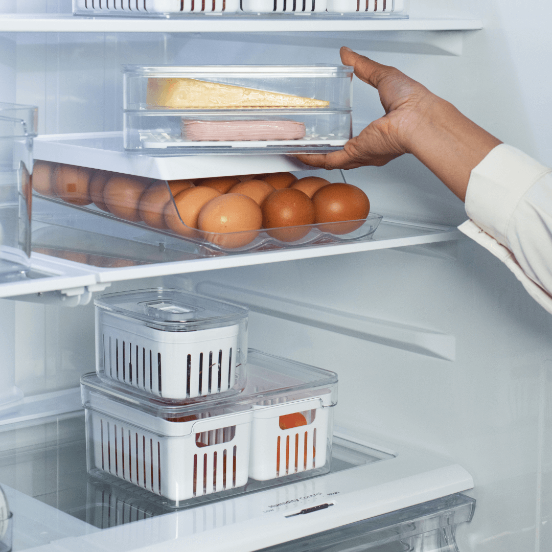 Organizador de Fiambres Doble Transparente Natural