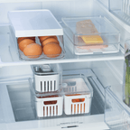 Organizador de Fiambres Doble Transparente Natural