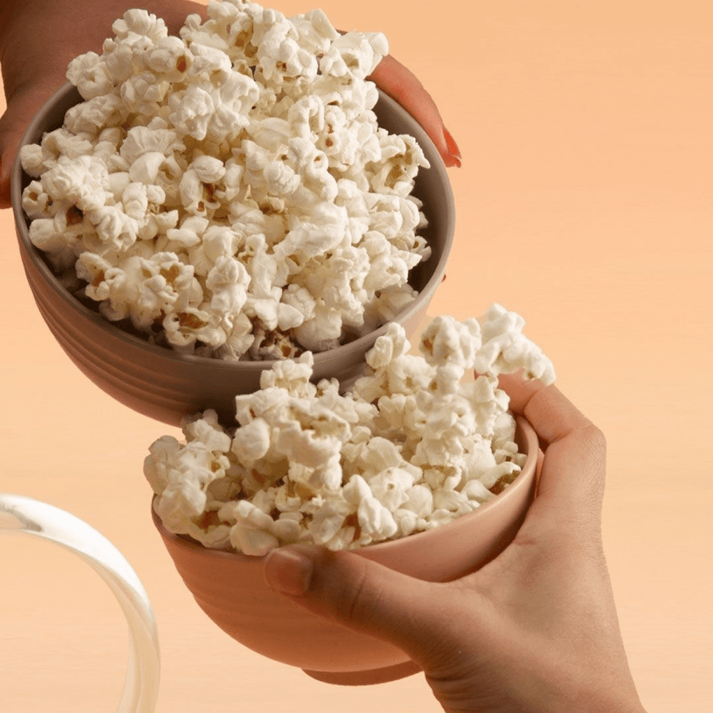 Pipoquera de microondas de vidrio con tapa roja 1,8 litros