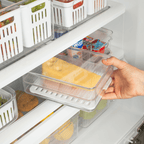 Organizador de Fiambres Doble Transparente Natural