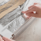 Organizador y Cortador de Rollos Doble Transparente Blanco