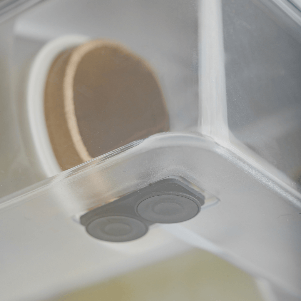 Organizador y Cortador de Rollos Doble Transparente Blanco