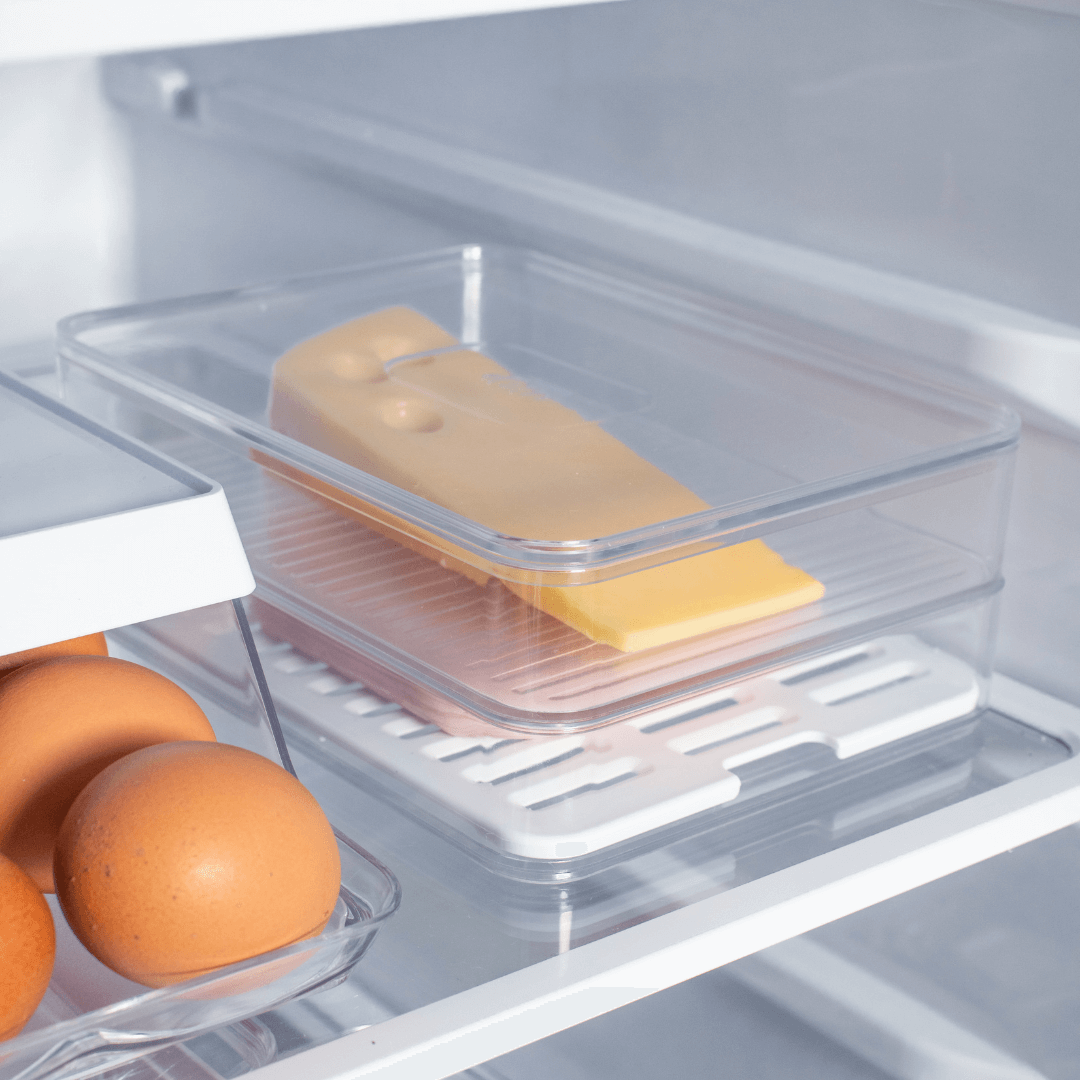 Organizador de Fiambres Doble Transparente Natural