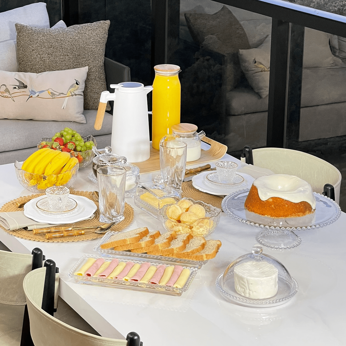 Queijeira de Cristal Pearl Bolinha - 20 cm