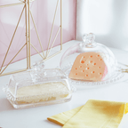 Quesera de Cristal de Plomo con Tapa en Forma de Corazón 19,5 cm