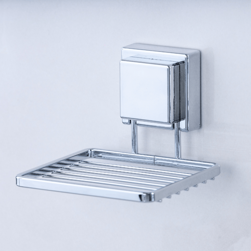 Jabonera con Ventosa 12cm Acero Cromado