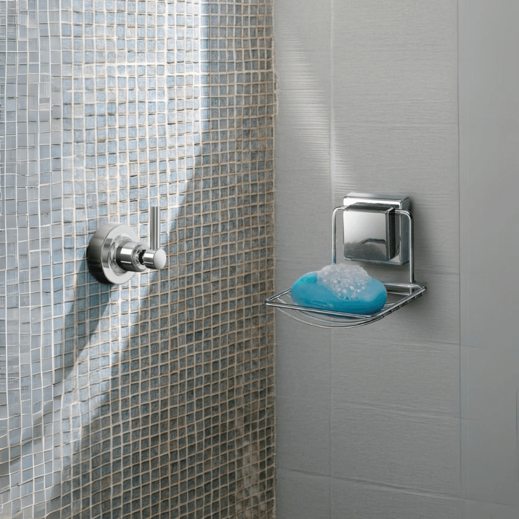 Jabonera con Ventosa Cromada