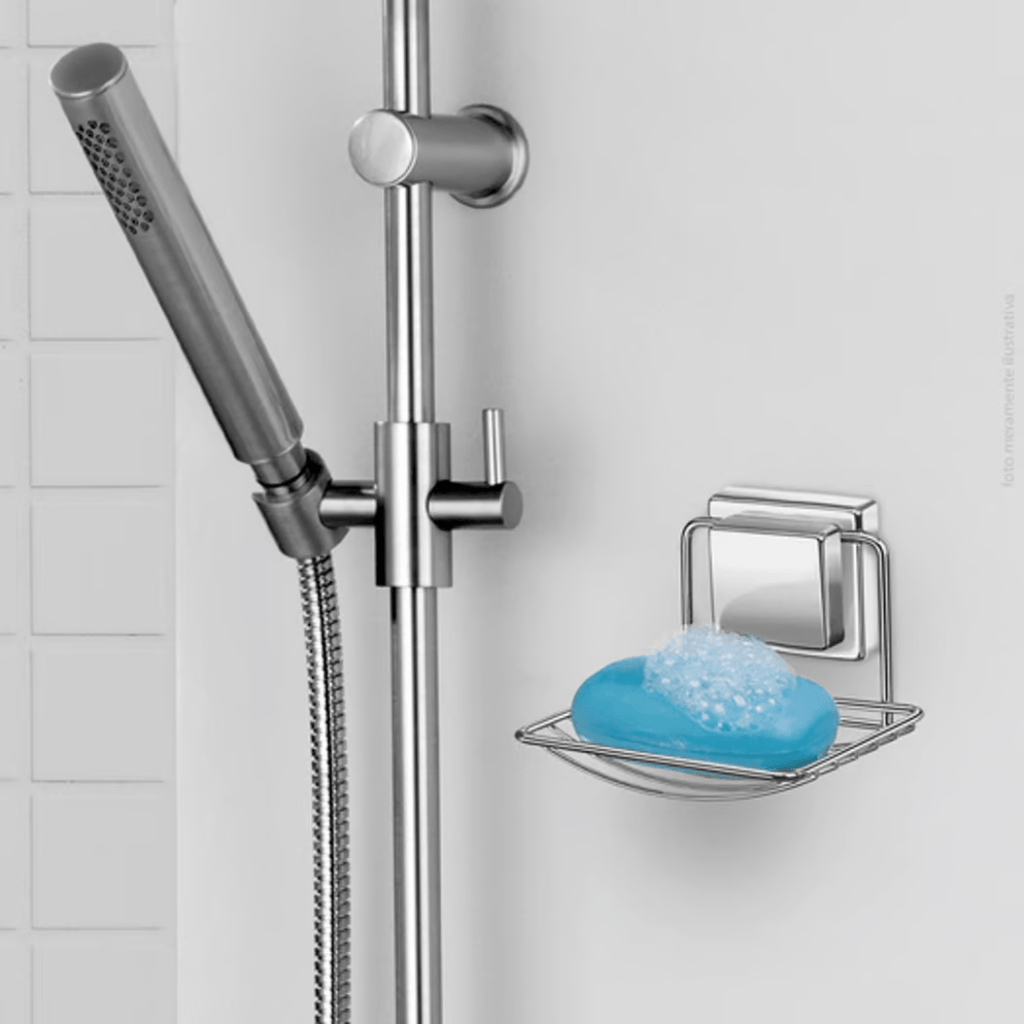 Jabonera con Ventosa Cromada