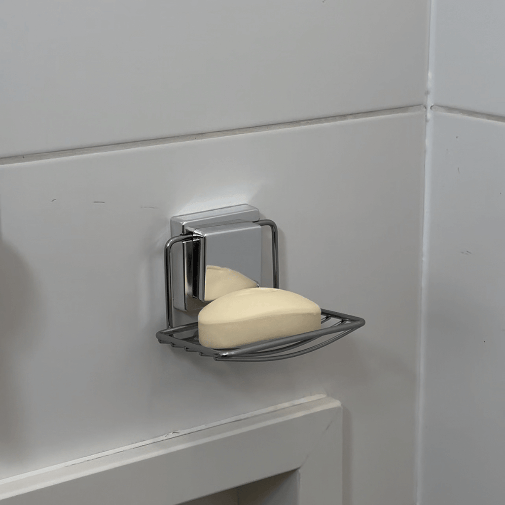 Jabonera con Ventosa Cromada