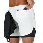 Trainingsshorts 2 in 1 Luft-Effekt MännerRaum