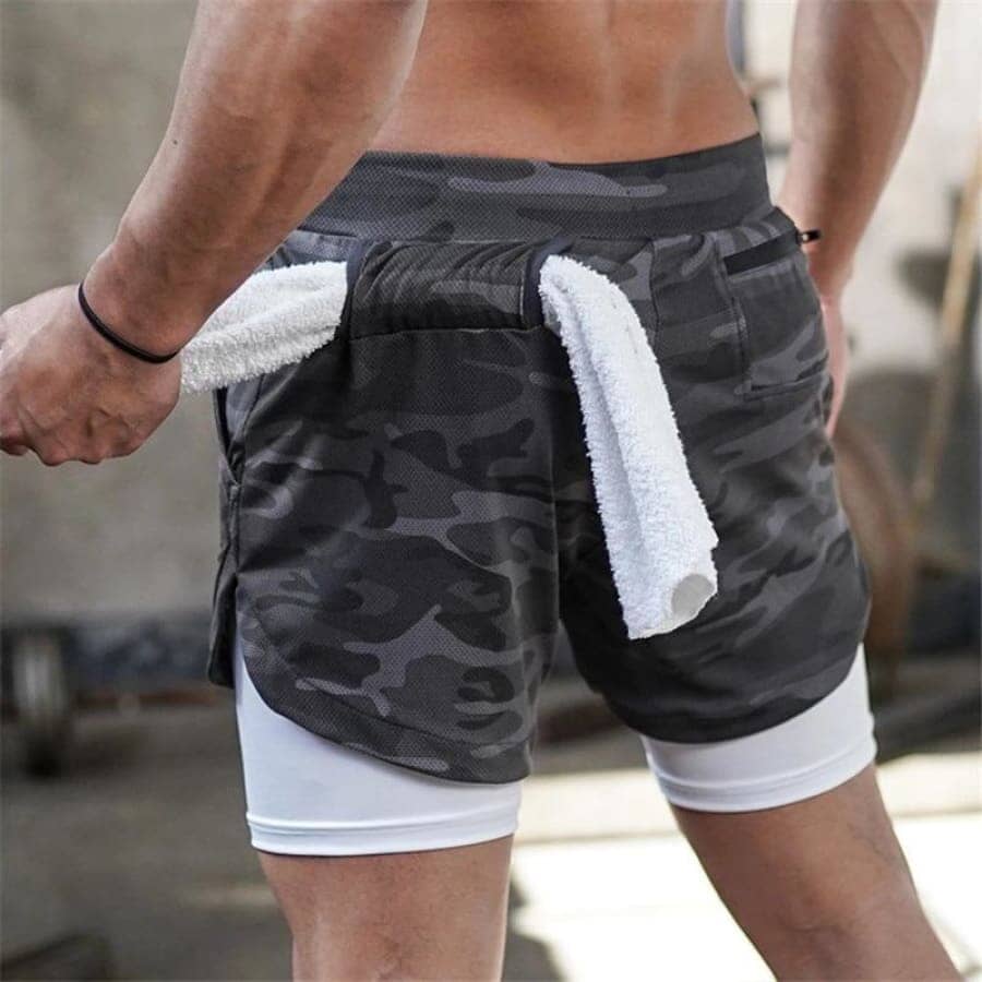 Trainingsshorts 2 in 1 Luft-Effekt MännerRaum