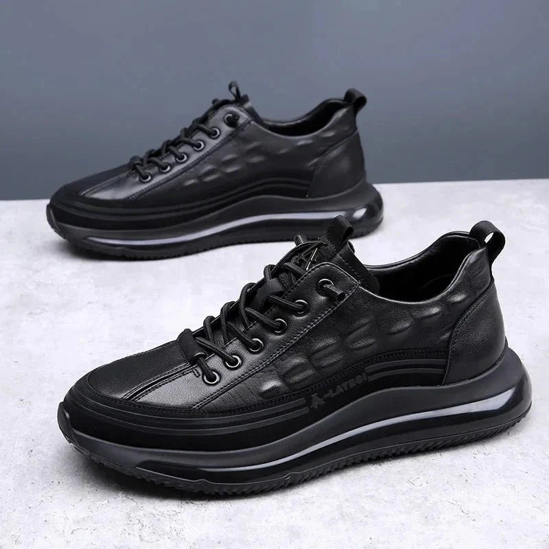 Zapatillas Masculinas Estilo Cuero de Cocodrilo + Reloj de Regalo