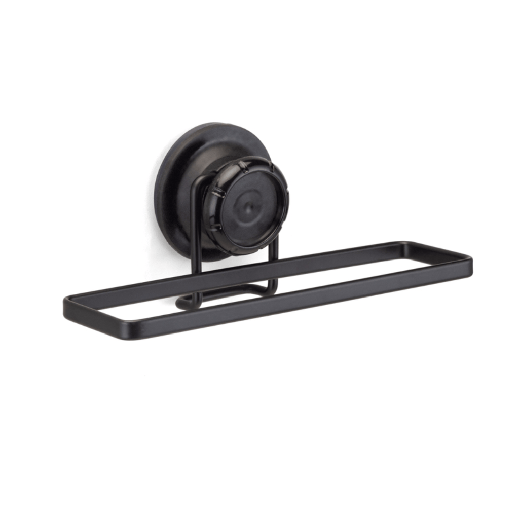 Toallero de Lavabo con Fijación de Succión Ventosa Negro