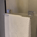 Toallero Doble con Ventosa 45cm Cromado