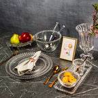 Fuente Rectangular de Cristal de Plomo Corazón 30 cm