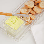 Fuente Rectangular de Cristal de Plomo Corazón 30 cm